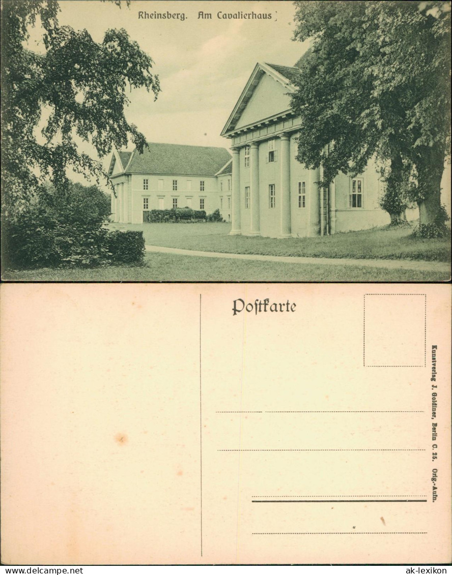 Ansichtskarte Rheinsberg Am Cavalierhaus 1917 - Rheinsberg