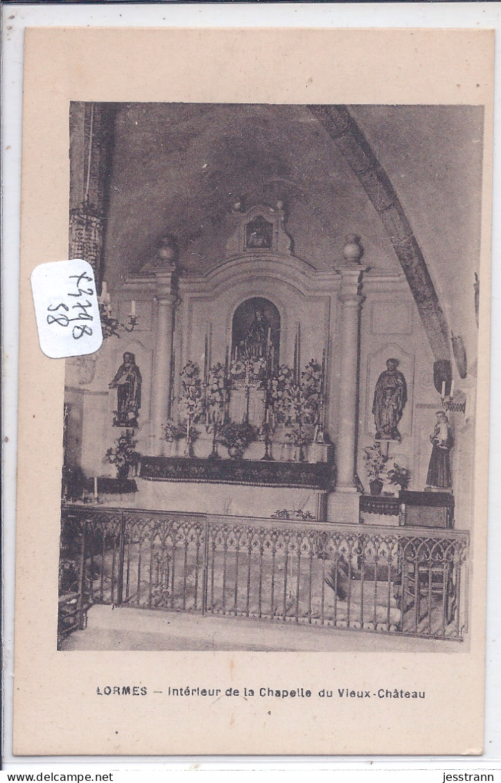 LORMES- INTERIEUR DE LA CHAPELLE DU VIEUX-CHATEAU - Lormes