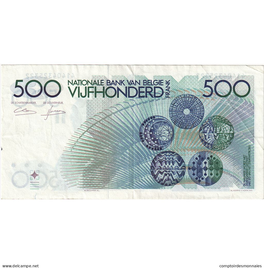 Belgique, 500 Francs, Undated (1982-94), KM:143a, TTB - 500 Francos