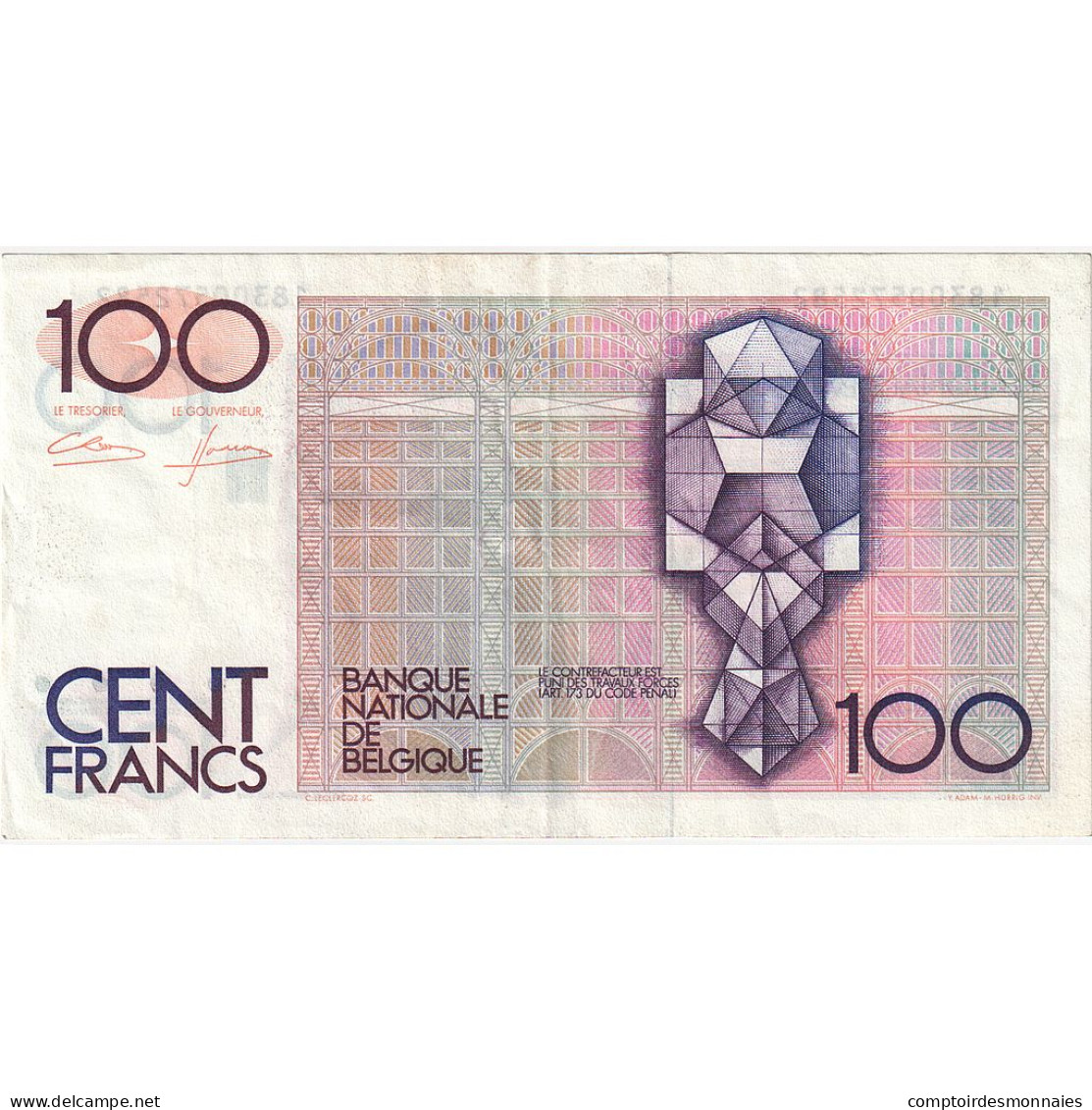 Belgique, 100 Francs, Undated (1982-94), KM:142a, SUP - 100 Franchi