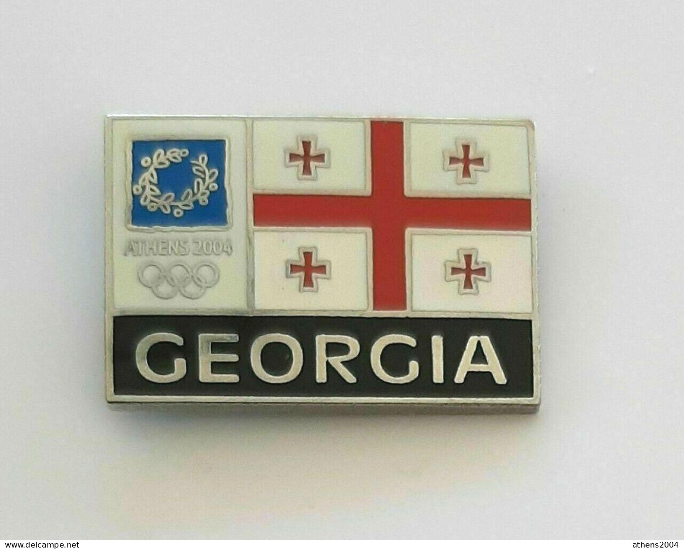 @ Athens 2004 Olympic Games - Georgia Dated NOC Pin - Jeux Olympiques