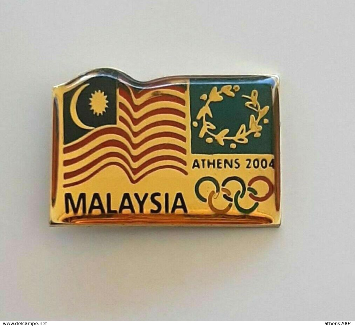 @ Athens 2004 Olympic Games - Malaysia Dated NOC Pin - Jeux Olympiques