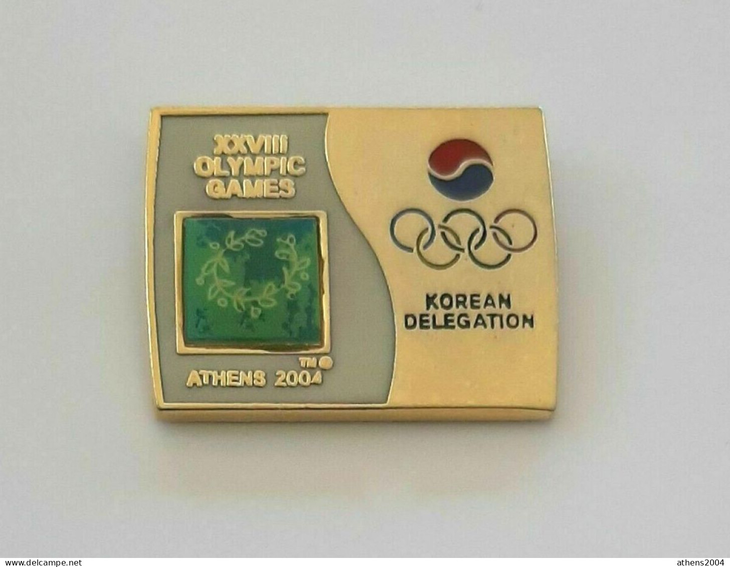 @ Athens 2004 Olympic Games - Korea Dated NOC Pin - Jeux Olympiques