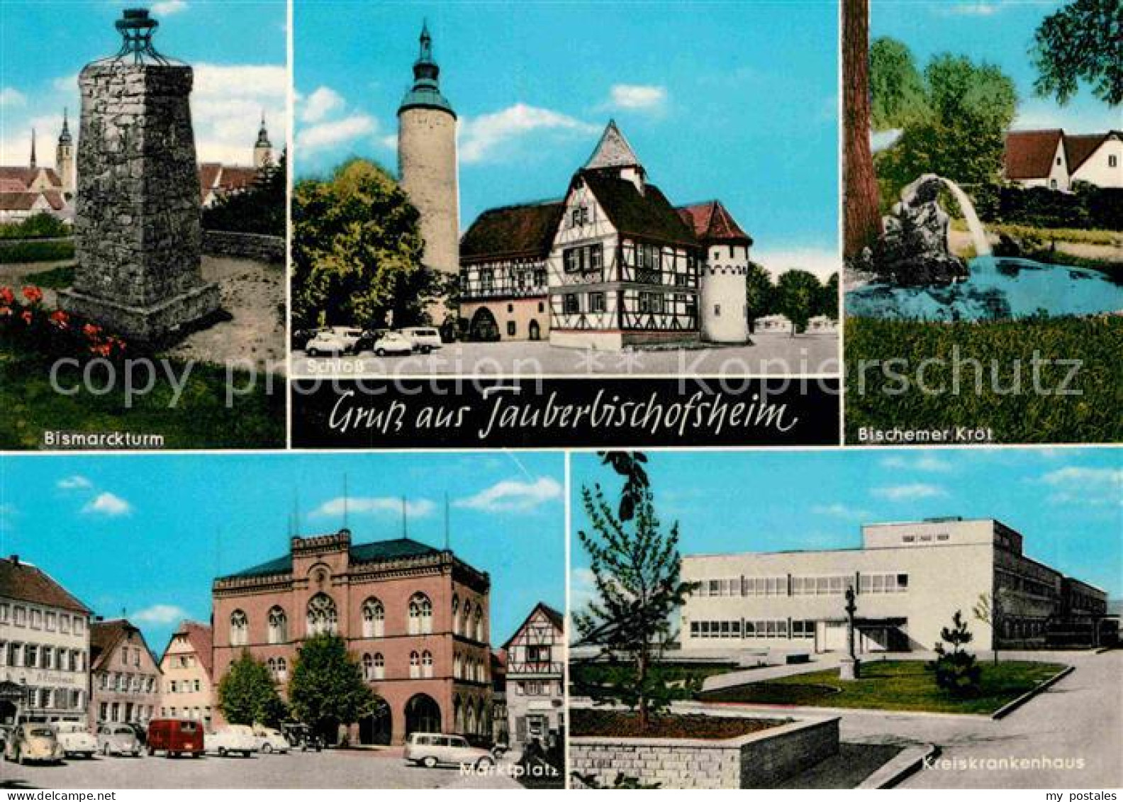 72886904 Tauberbischofsheim Bismarckturm Schloss Bischemer Kroet Marktplatz Krei - Tauberbischofsheim