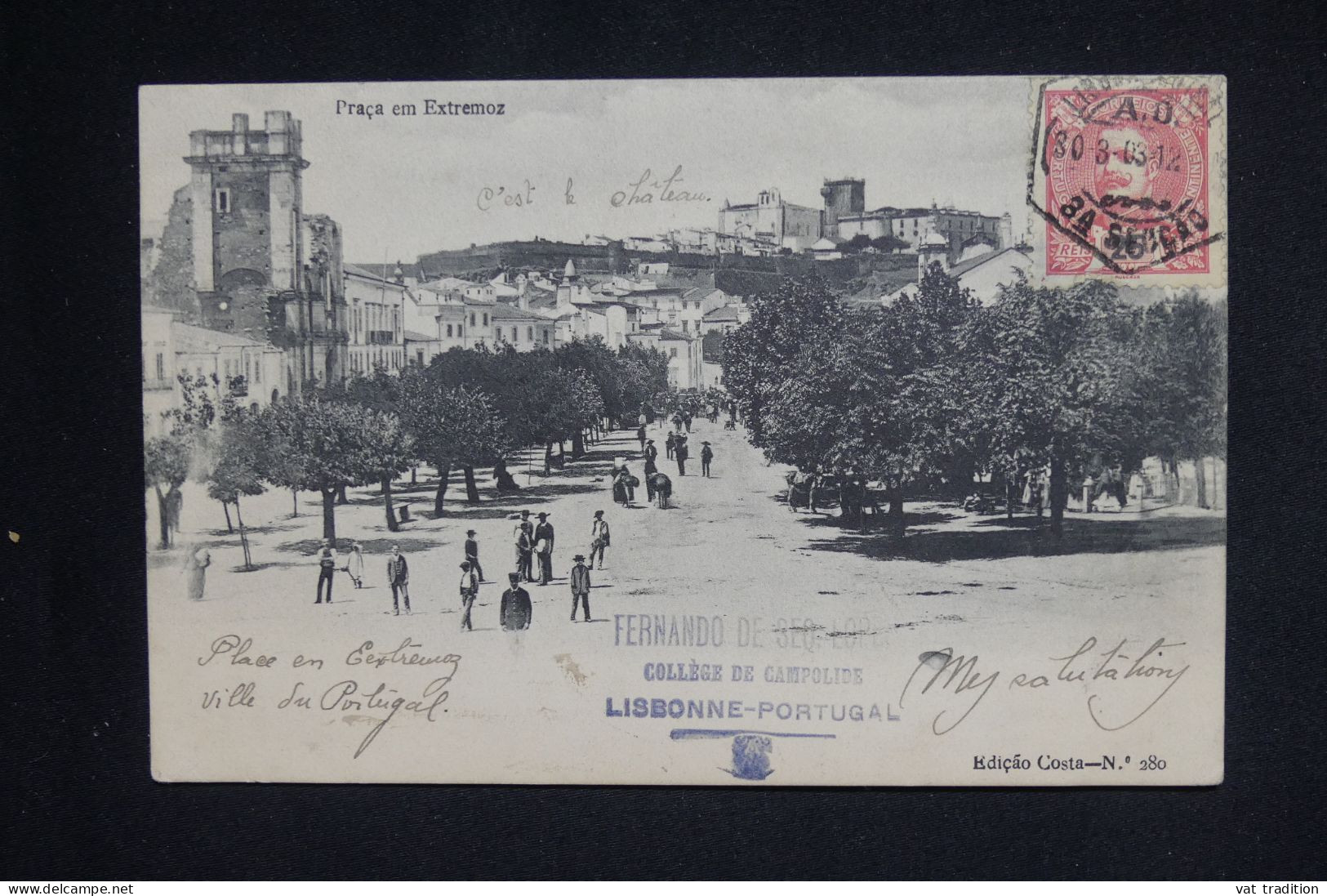 PORTUGAL - CPA Lisbonne Pour L'Algérie - 1903 - Pas Courant - A  2092 - Postmark Collection