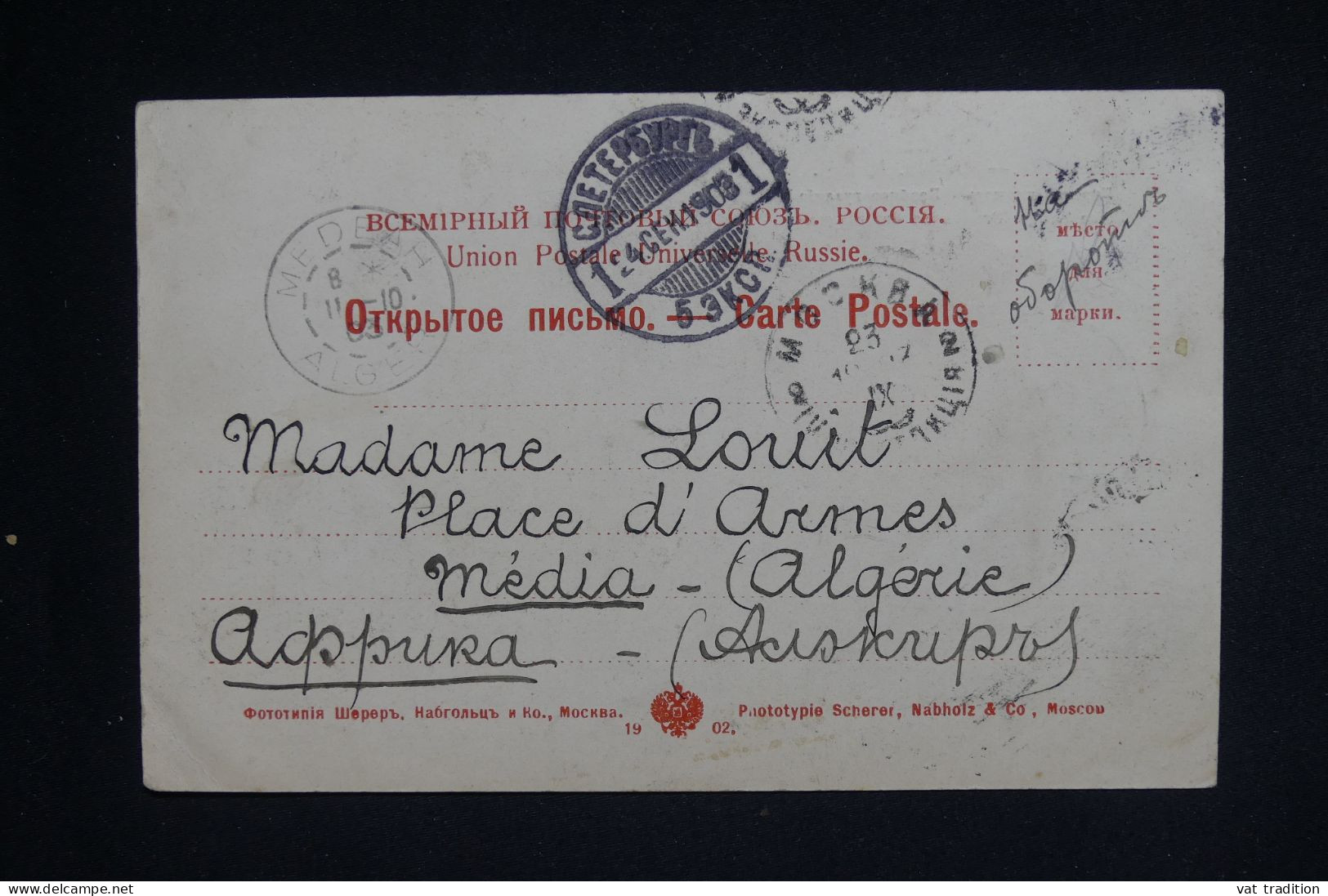 RUSSIE - CPA Moscou Pour L'Algérie - 1903 - Pas Courant - A  2093 - Covers & Documents