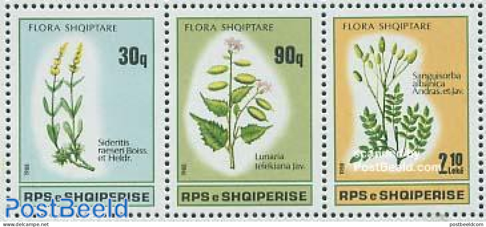 Albania 1988 Flowers 3v [::], Mint NH, Nature - Flowers & Plants - Albania