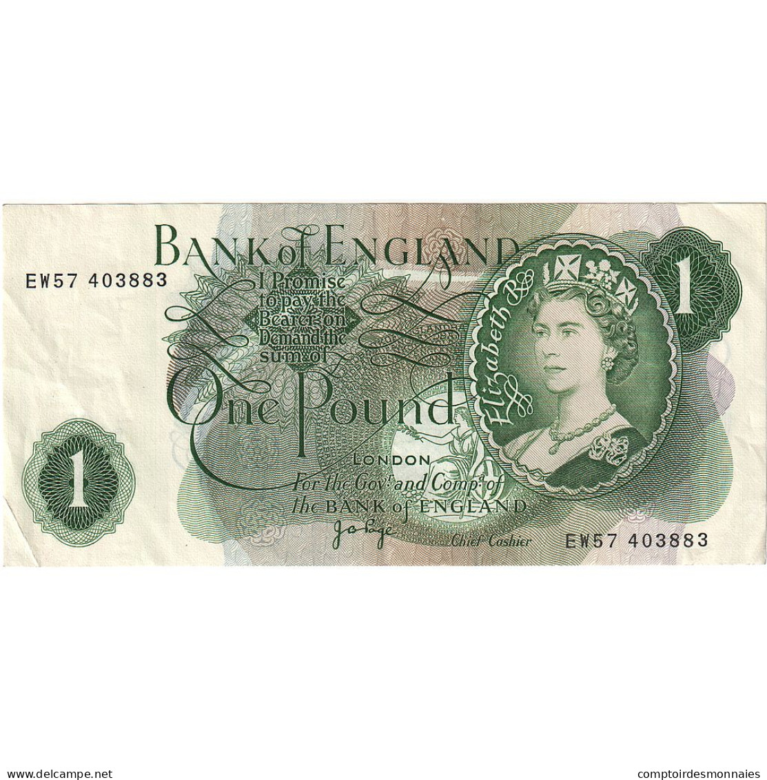 Grande-Bretagne, 1 Pound, Undated (1970-77), KM:374g, TTB+ - 1 Pond