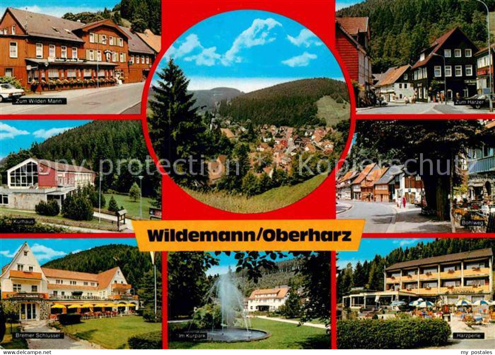 72885573 Wildemann Hotel Restaurant Kurhaus Kurpark Springbrunnen Panorama Wilde - Wildemann