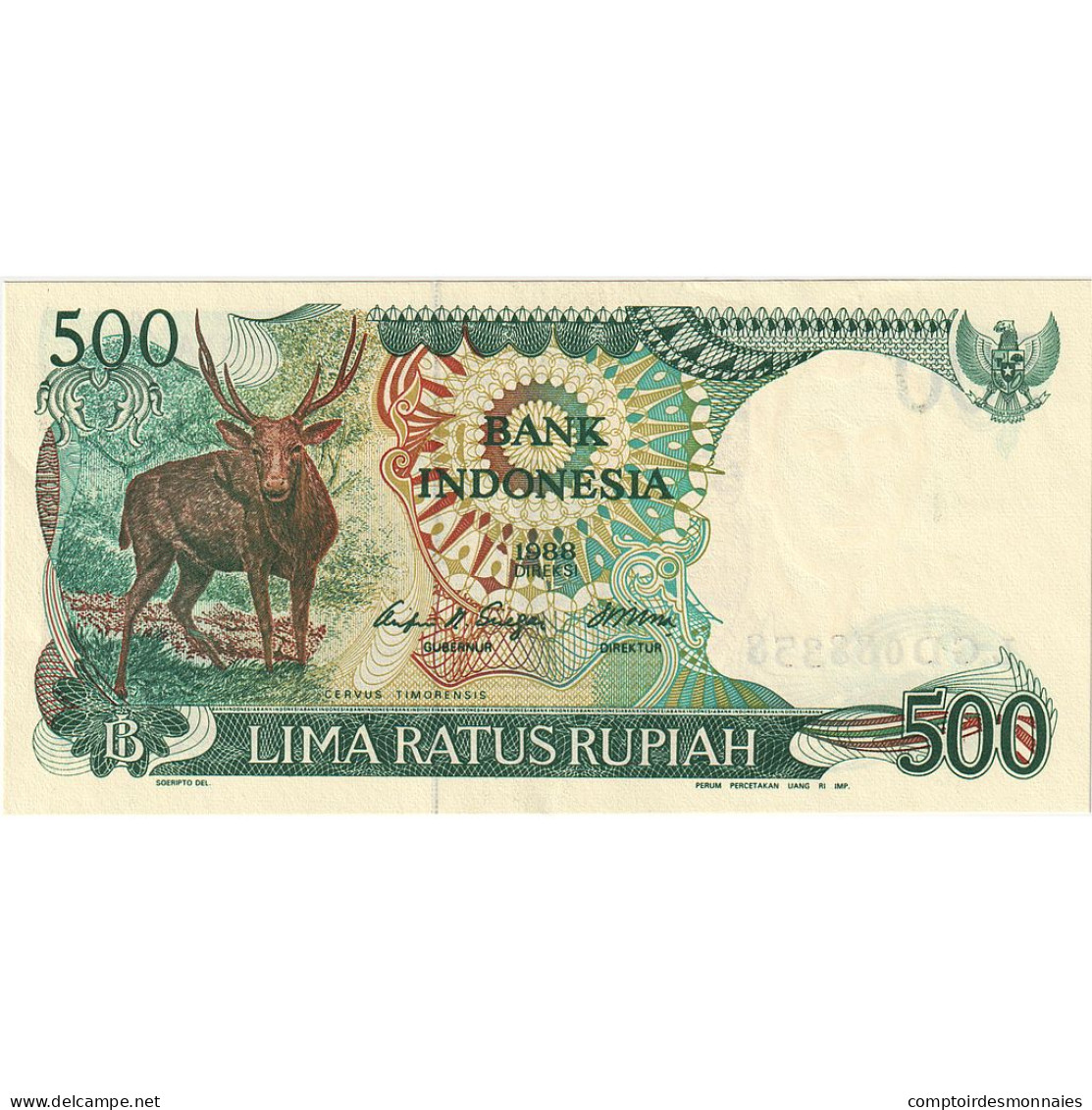 Indonésie, 500 Rupiah, 1988, KM:123a, NEUF - Indonesia