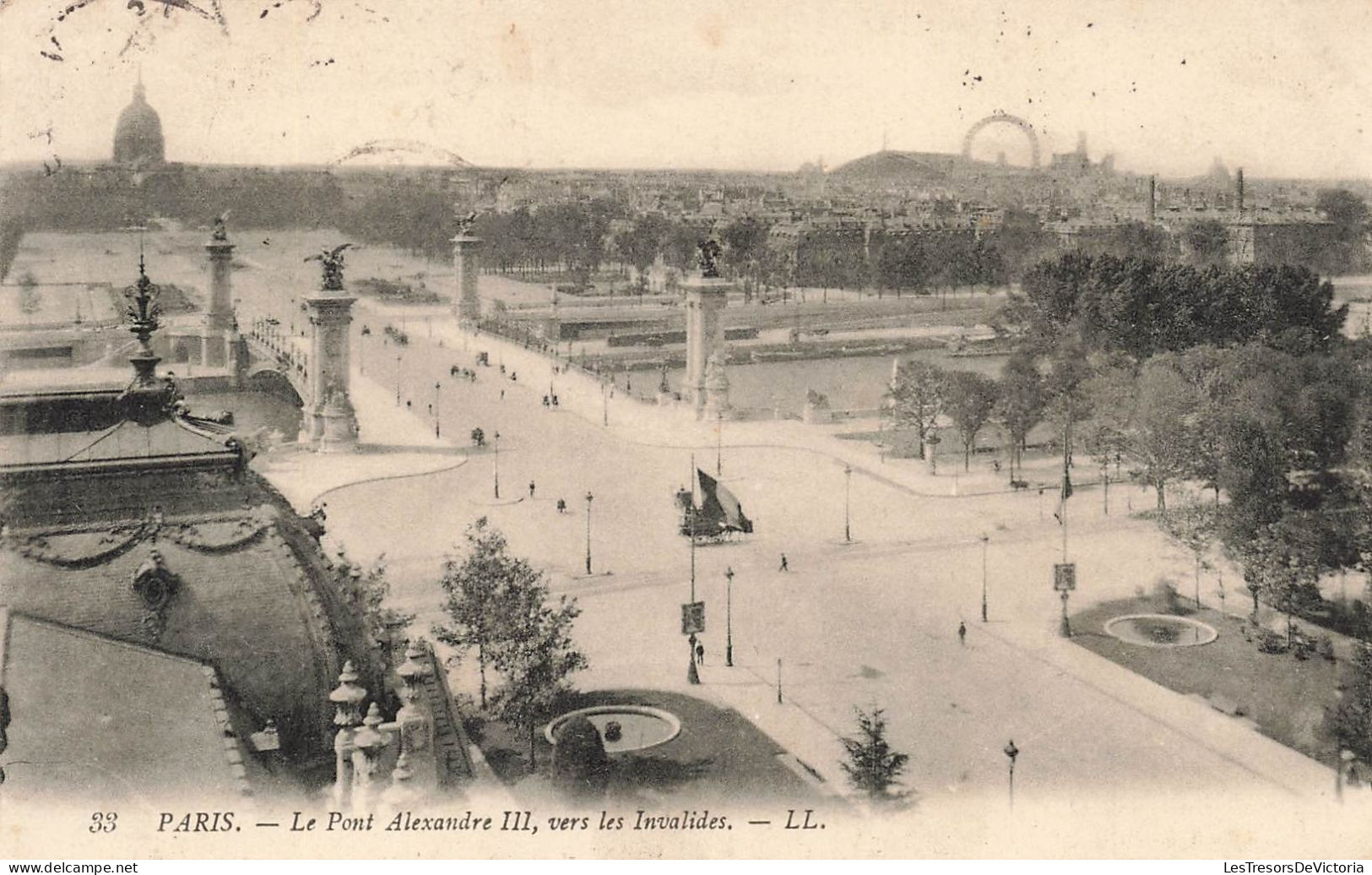 FRANCE - Paris - Vue Générale Sur Le Pont Alexandre II  Vers Les Invalides - L L - Animé - Carte Postale Ancienne - Ponts
