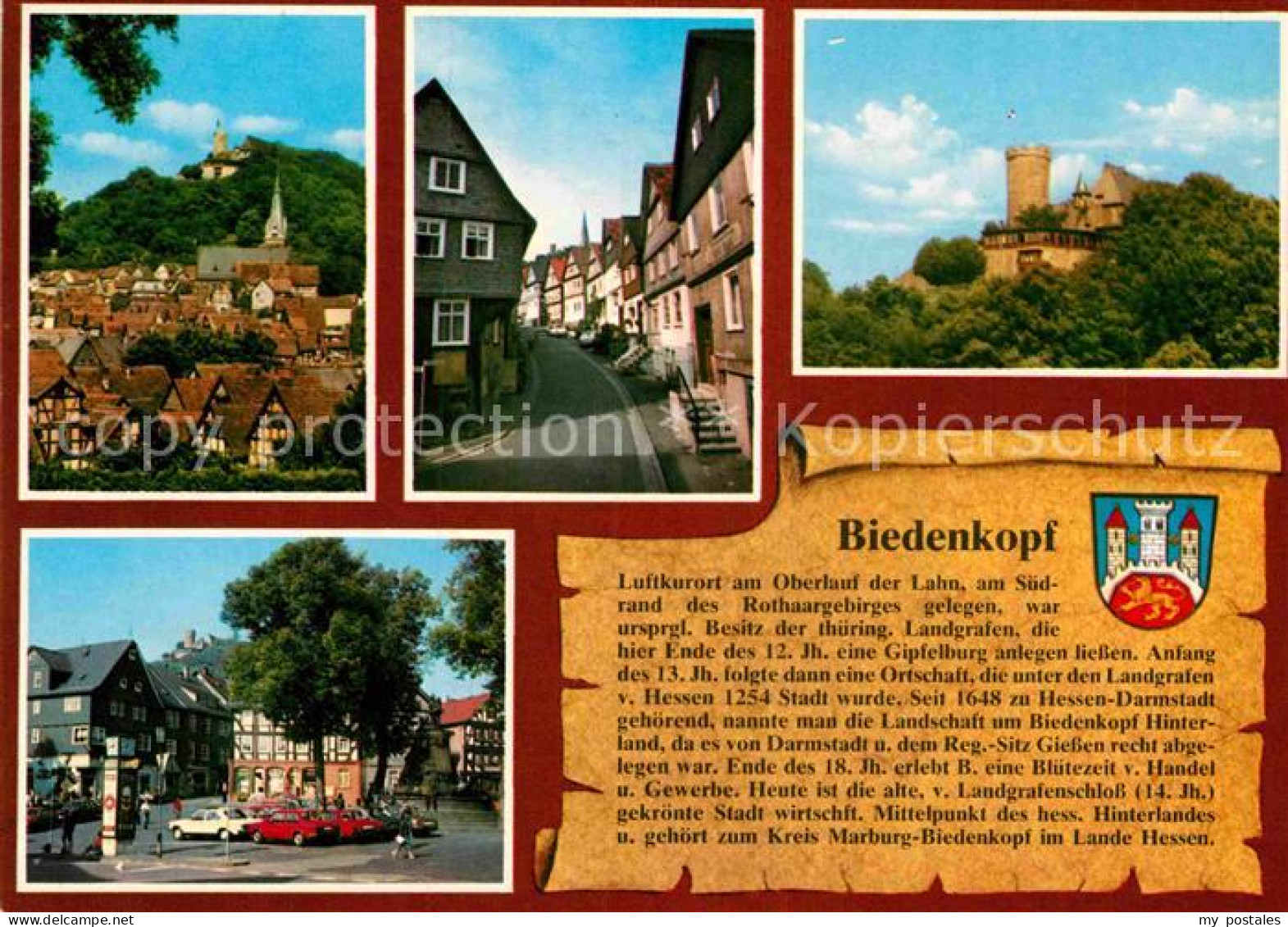 72883954 Biedenkopf Ortsansicht Mit Kirche Und Schloss Marktplatz Geschichte Wap - Biedenkopf