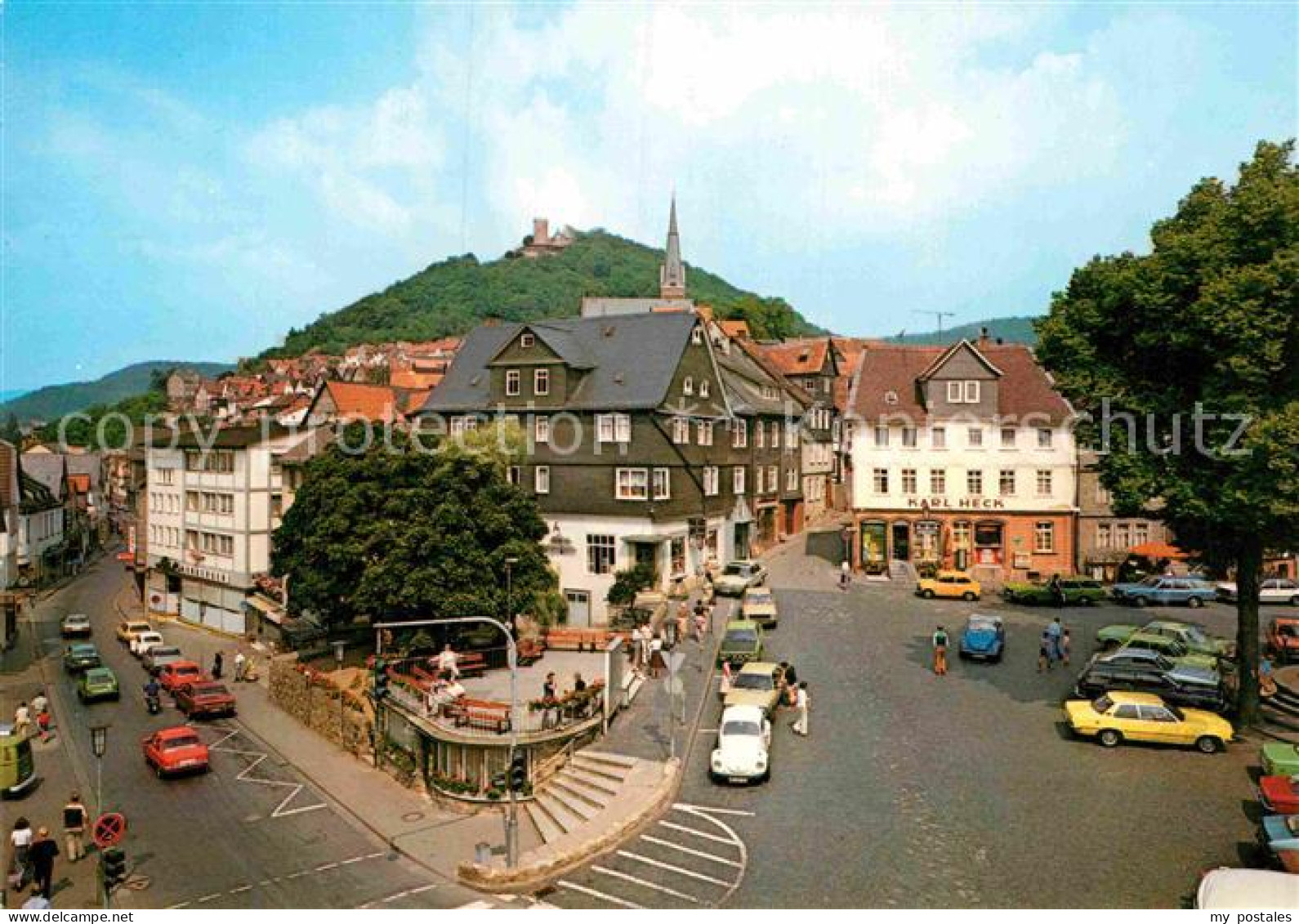 72883950 Biedenkopf Marktplatz Blick Zum Schloss Biedenkopf - Biedenkopf