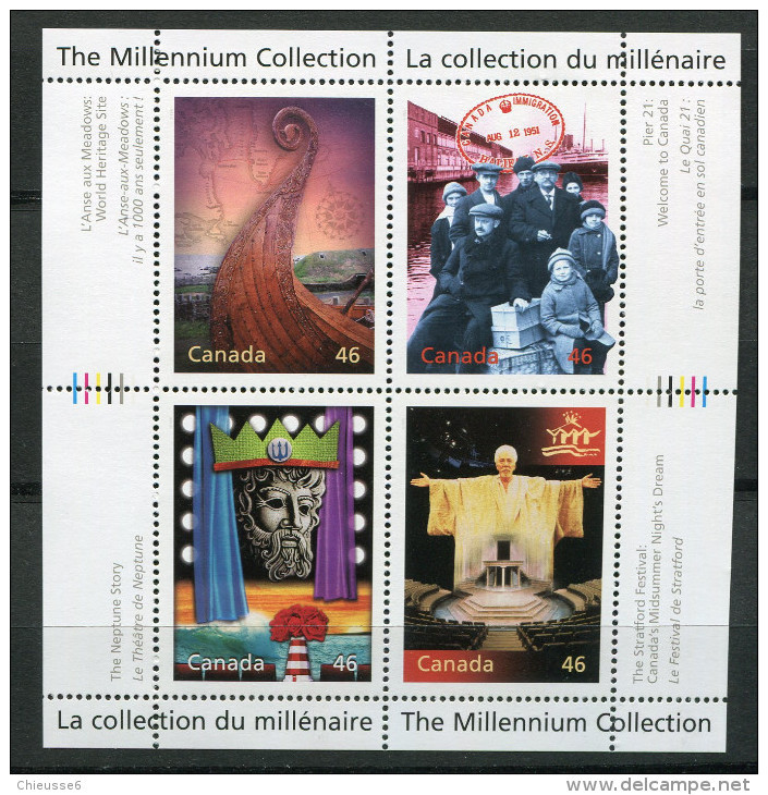 Canada ** -  Bloc 49  - La Collection Du Millénaire - Le Tissu Culturel Du Pays - - Blocks & Sheetlets