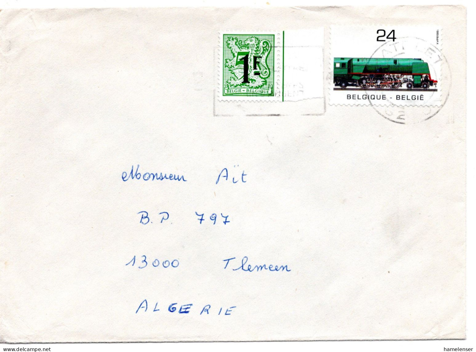 75192 - Belgien - 1990 - 24F Dampflok '85 MiF A Bf CHATELET - ... -> Algerien - Storia Postale