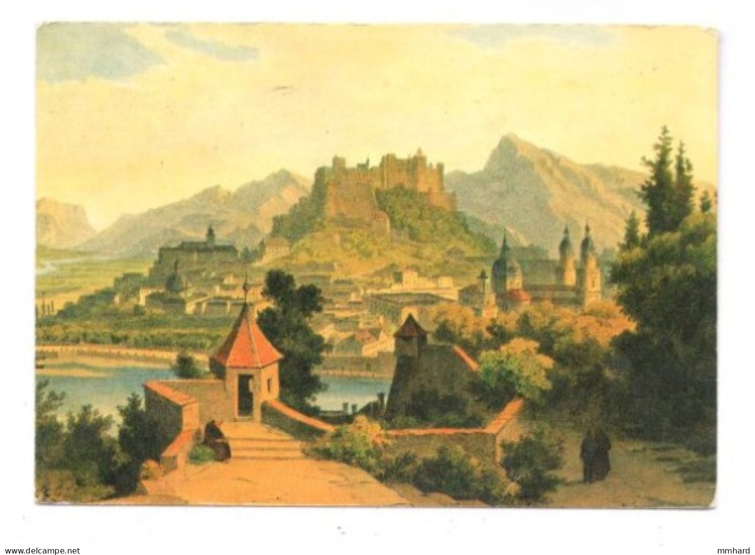 Künstlerkarte 1979 Nach Color Lithographie Von Leop. Rottmann Nach Georg Pezoit Um 1840 Salzburg - Salzburg Stadt