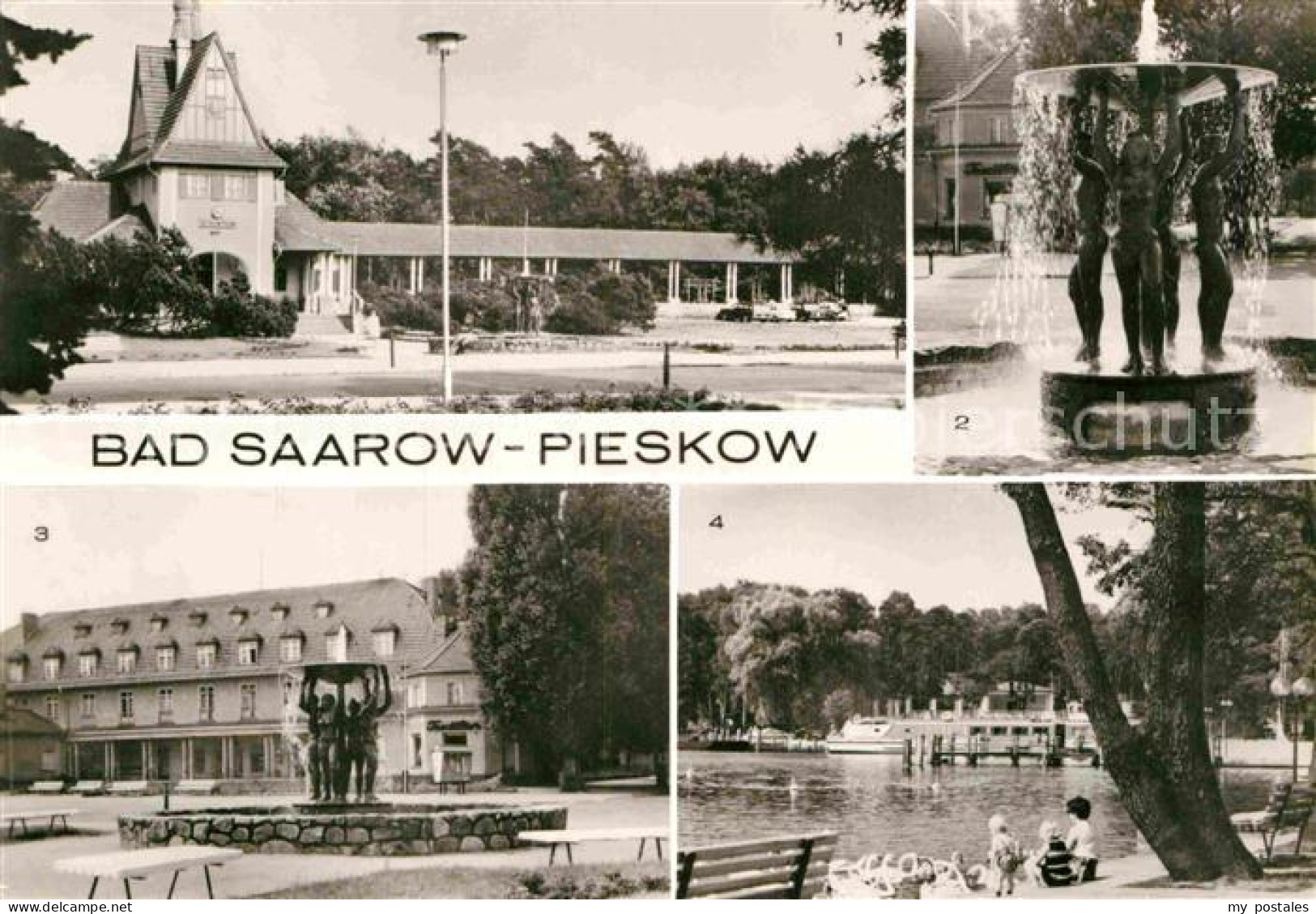 72882034 Pieskow Bad Saarow Bahnhof Brunnen Johannes Becher Platz Schwanenwiese  - Bad Saarow