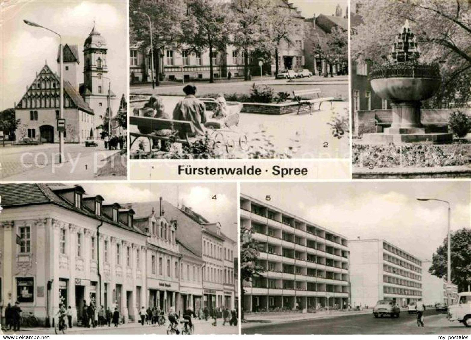 72882032 Fuerstenwalde Spree Rathaus Dom Ernst Thaelmann Strasse Grassnick Brunn - Fuerstenwalde