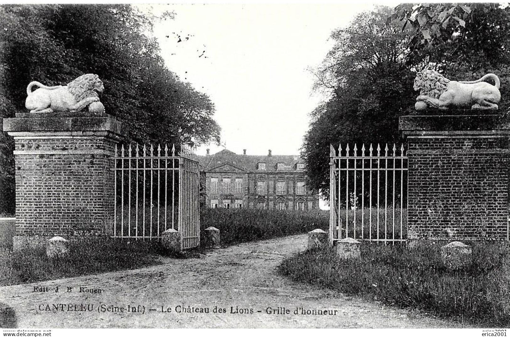 Canteleu. La Grille D'honneur Et La Facade D'entrée Du Chateau Des Lions. - Canteleu