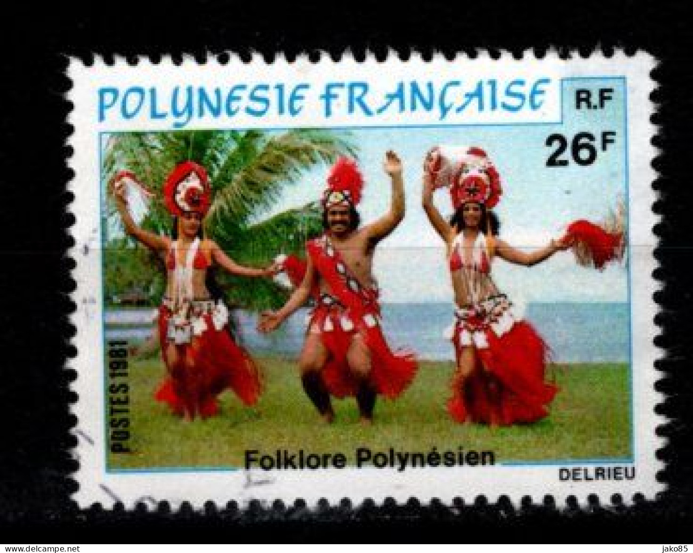 - POLYNESIE FRANCAISE - 1981 - YT N°165 - Oblitéré - Folklore - Used Stamps