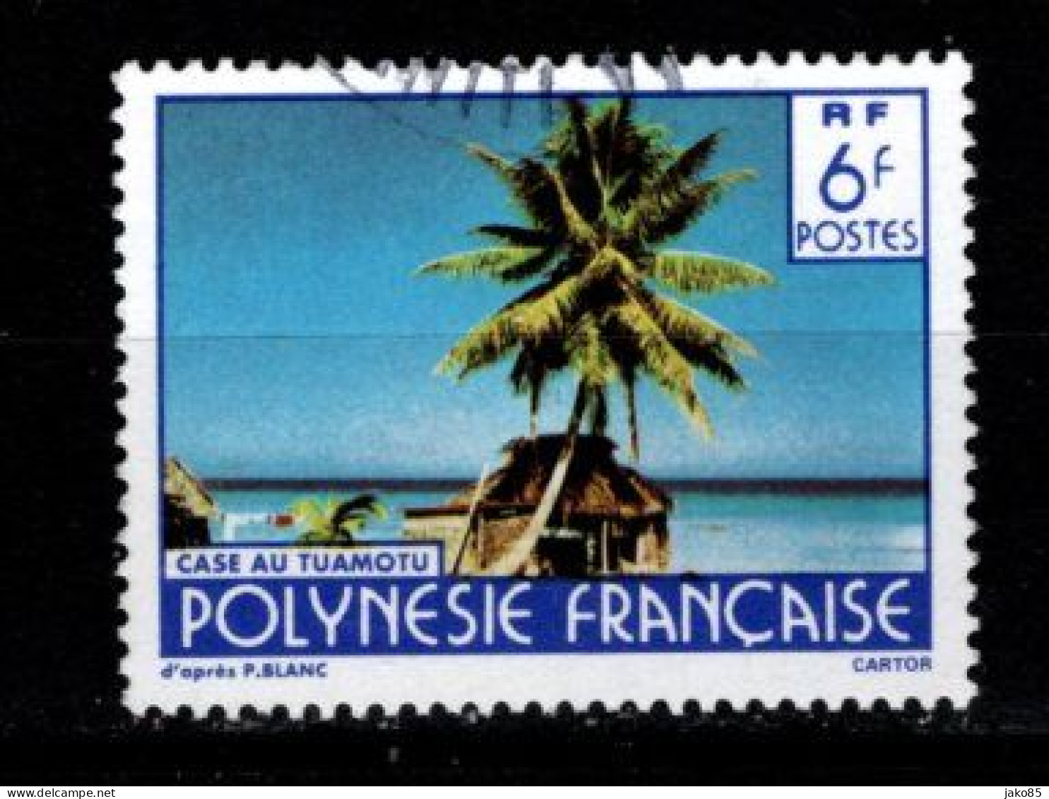 - POLYNESIE FRANCAISE - 1986 - YT N°255 - Oblitéré - Paysage - Gebruikt