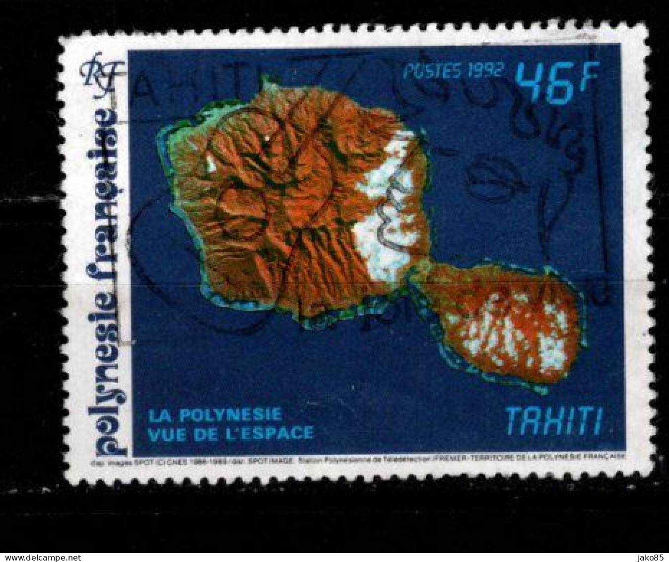 - POLYNESIE FRANCAISE - 1992 - YT N°405 - Oblitéré - Tahiti - Oblitérés