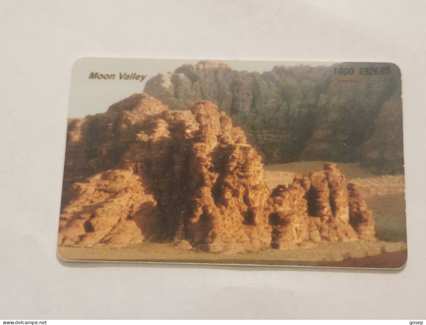 JORDAN-(JO-ALO-0029)-Moon Valley-(136)-(1000-892685)-(1JD)-(9/2000)-used Card+1card Prepiad Free - Jordania