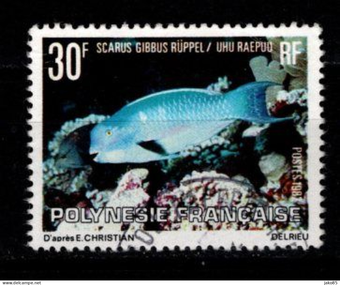 - POLYNESIE FRANCAISE - 1982 - YT N°174 - Oblitéré - Faune Aquatique - Used Stamps