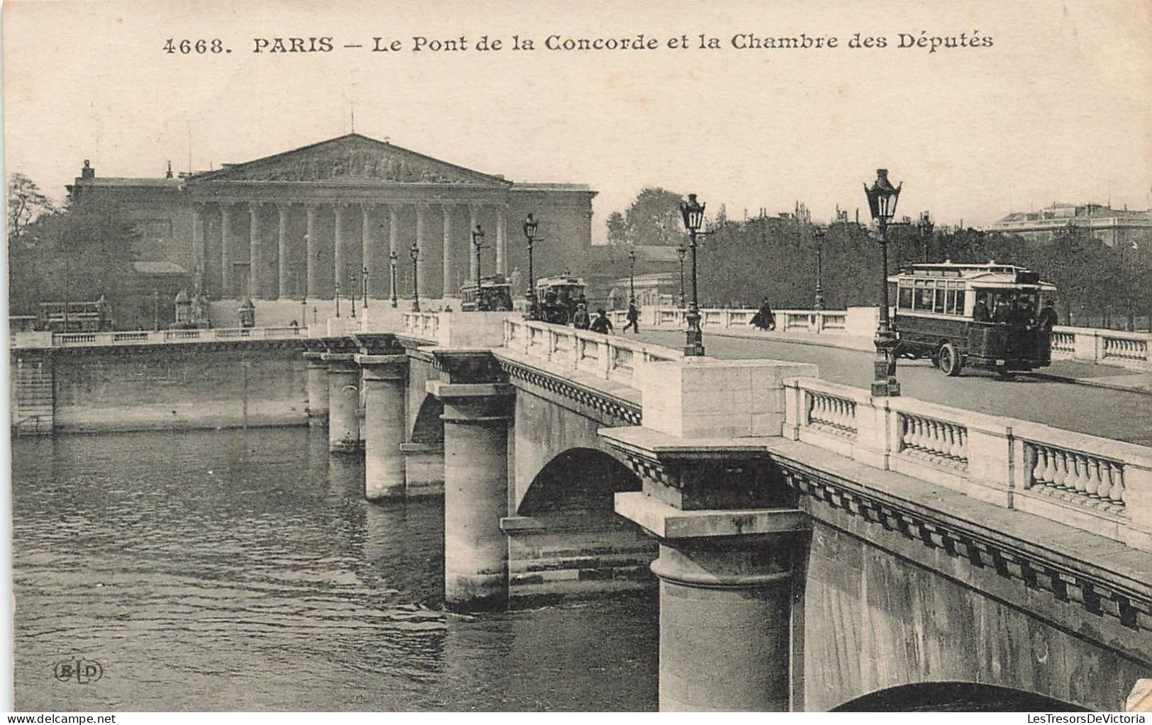 FRANCE - Paris - Vue Générale - Le Pont De La Concorde Et La Chambre Des Députés  - Animé - Carte Postale Ancienne - Ponti