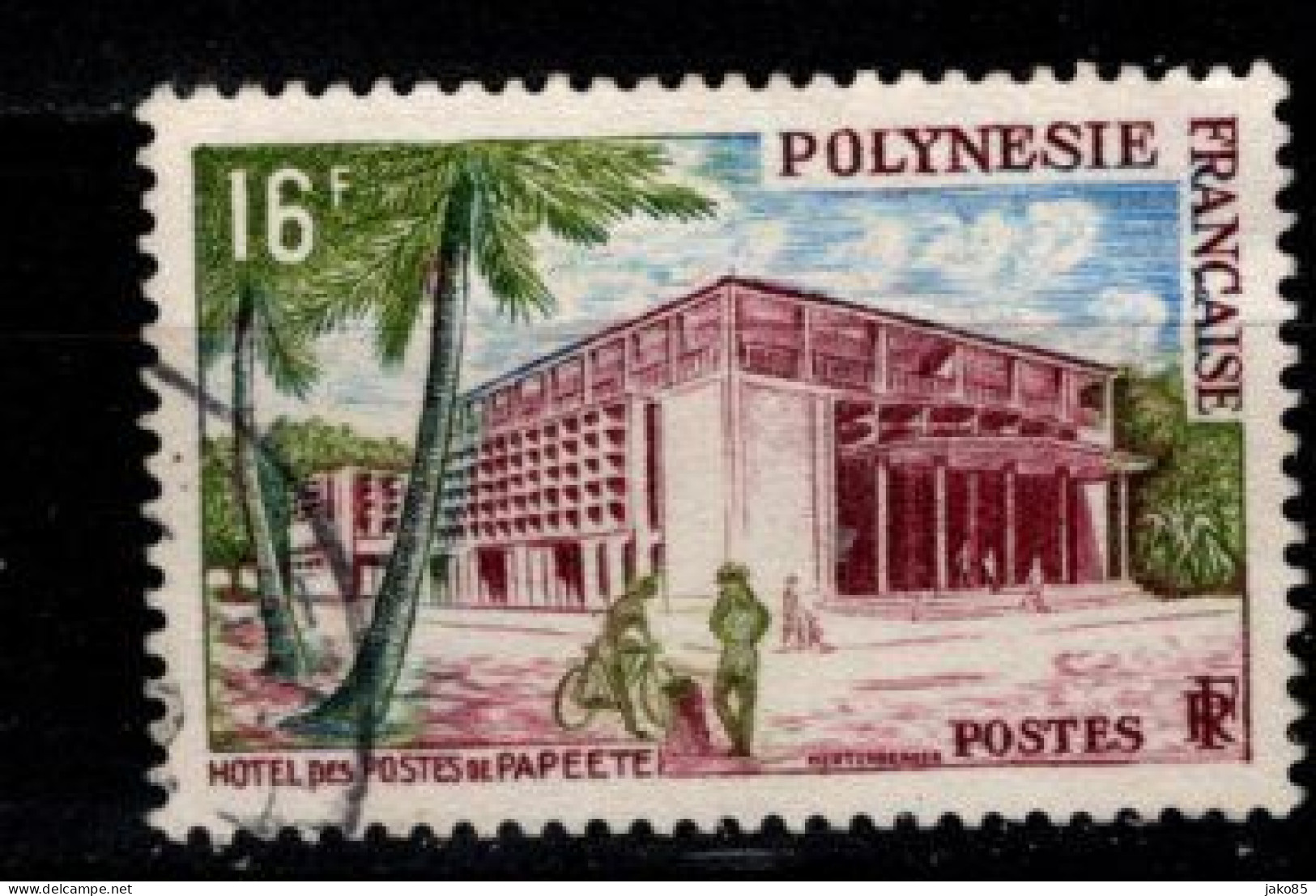 - POLYNESIE FRANCAISE - 1960 - YT N°14 - Oblitéré - Poste De Papeete - Oblitérés