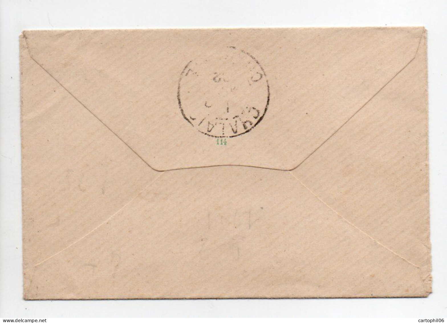 - Entier Postal SAINT-ASTIER (Dordogne) Pour CHALAIS (Charente) 27.3.1902 - 5 C. Vert-jaune Type Blanc - Date 114 - - Standaardomslagen En TSC (Voor 1995)