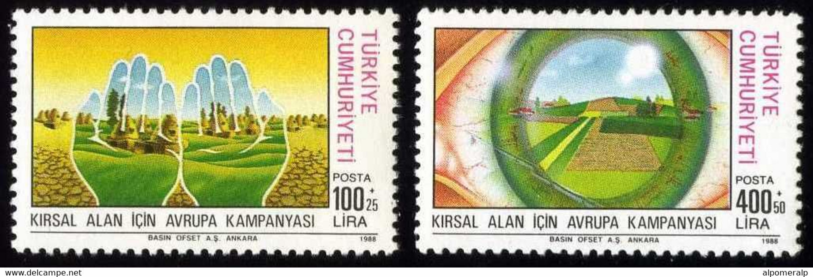 Türkiye 1988 Mi 2829-2830 MNH European Campaign For Rural Areas - Unused Stamps
