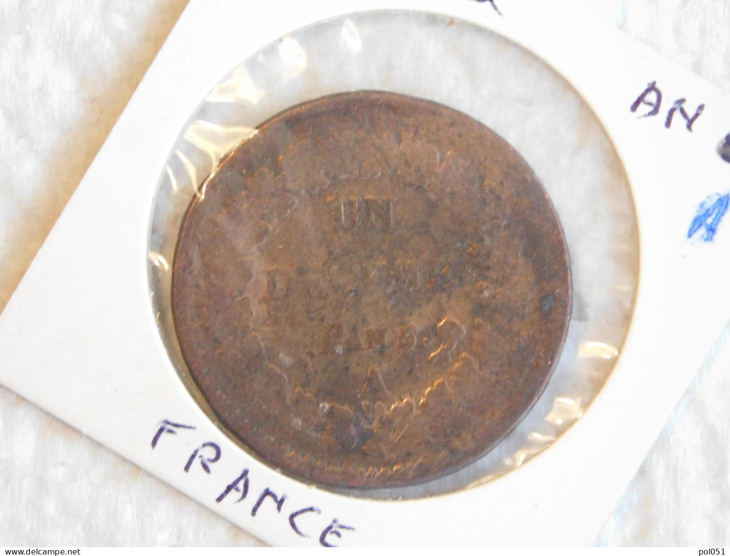 FRANCE 1 Decime	AN 5 A Grand Module  (1135) - 1792-1975 Convention (An II – An IV)