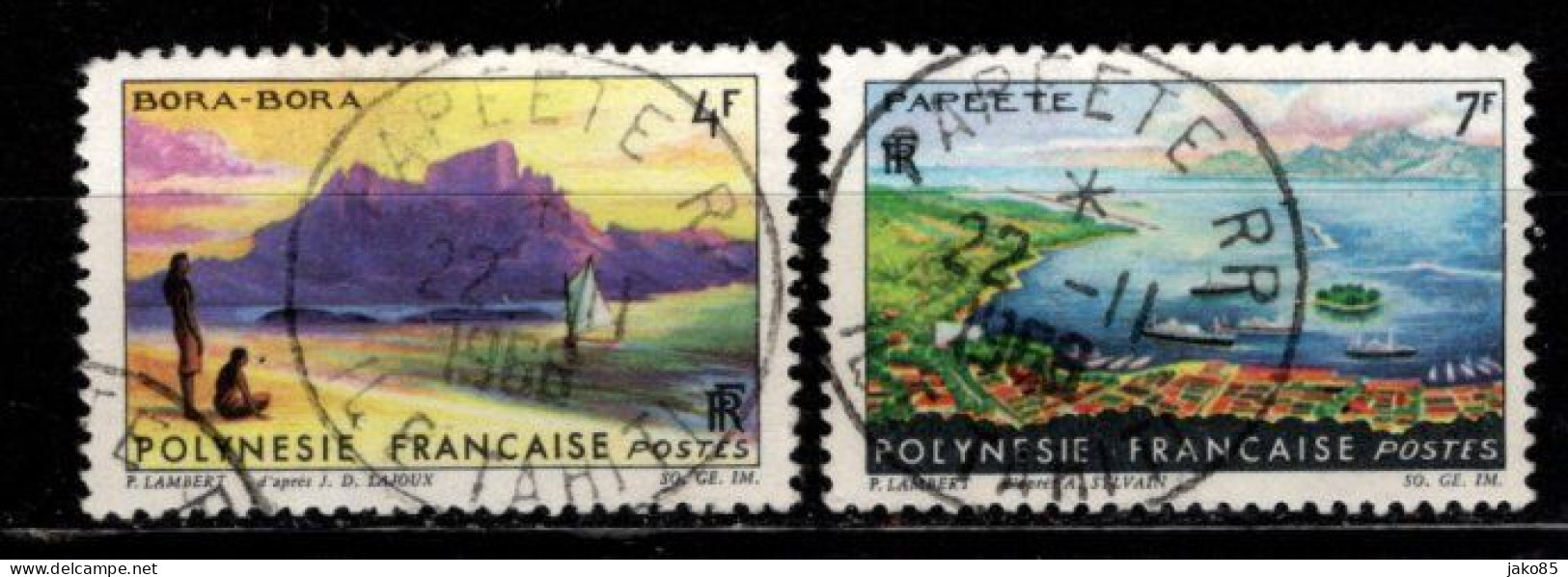 - POLYNESIE FRANCAISE - 1964 - YT N°31 / 32 - Oblitérés - Paysages - Beaux Cachets - Gebraucht