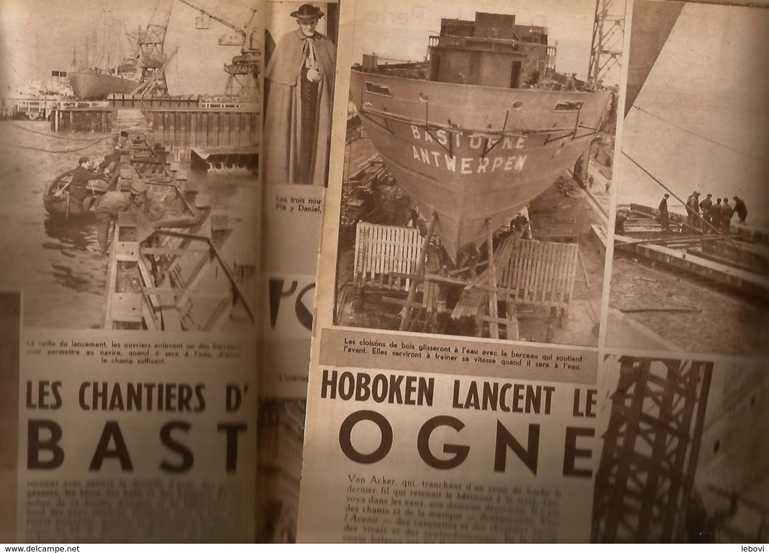 « Les Chantiers D’HOBOKEN Lancent Le Bastogne» Article In «Le Soir Illustre N° 713 (1946)» - Sonstige & Ohne Zuordnung