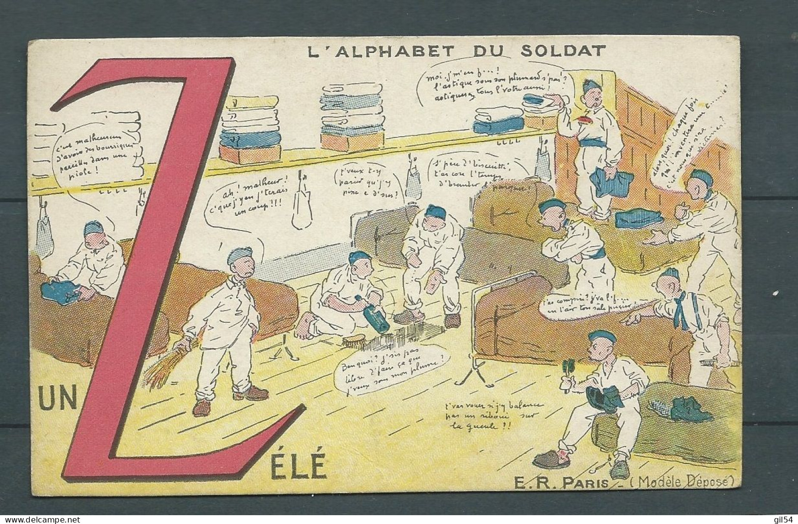 L'Alphabet Du Soldat "Z" , Un Zélé  - Fah 200 38 - Humor