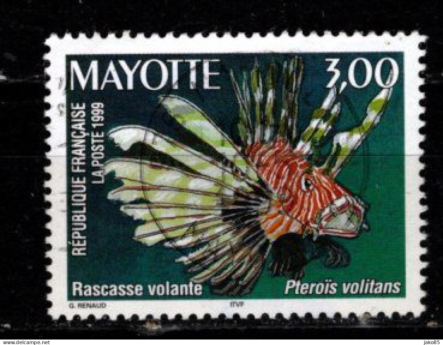 - MAYOTTE - 1999 - YT N° 72 - Oblitéré - Faune - Poisson - Used Stamps