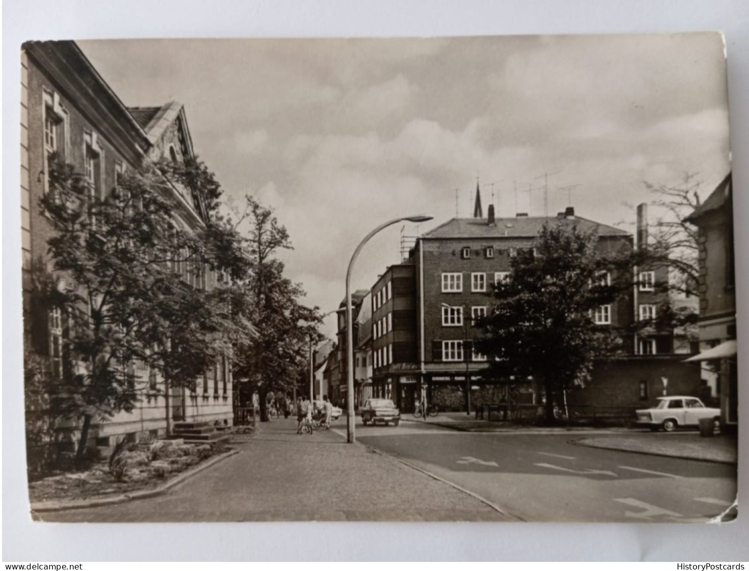 Bitterfeld, Straße Der Republik, Trabant, Wartburg, Geschäfte, 1969 - Bitterfeld