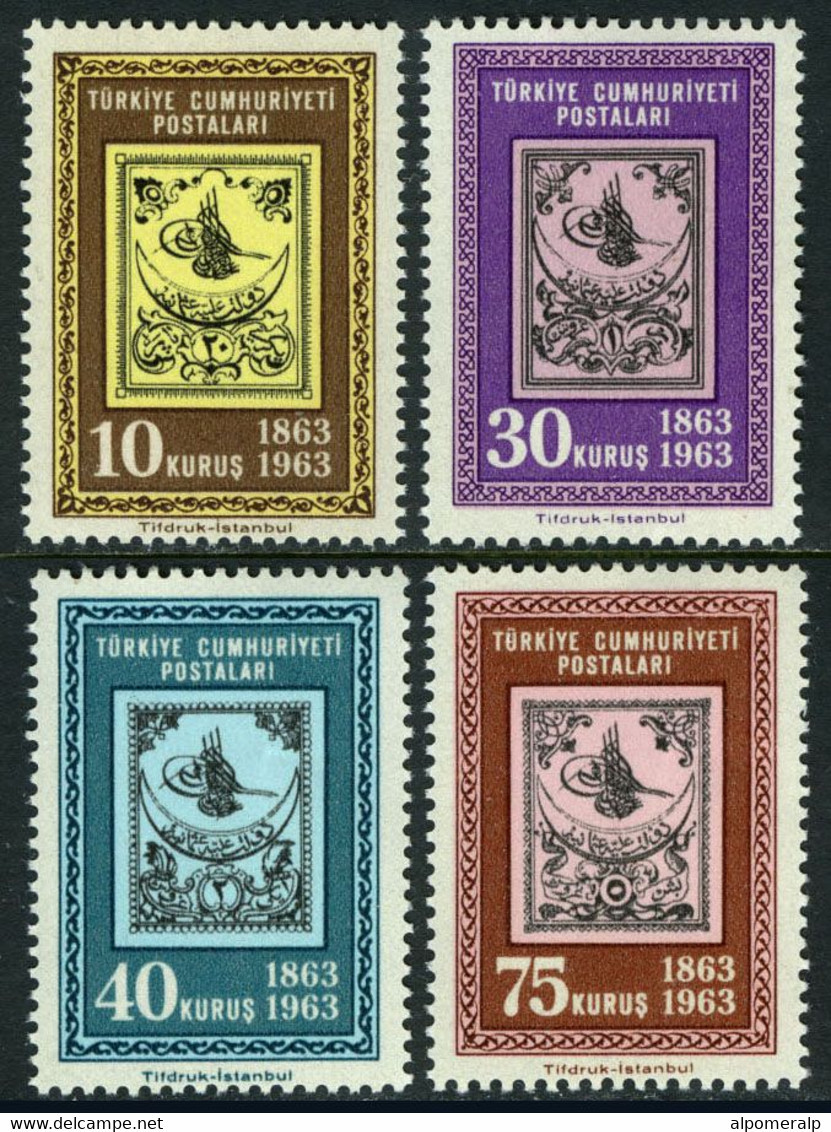 Türkiye 1963 Mi 1850-1853 MNH 100 Years Turkish Stamps - Ungebraucht