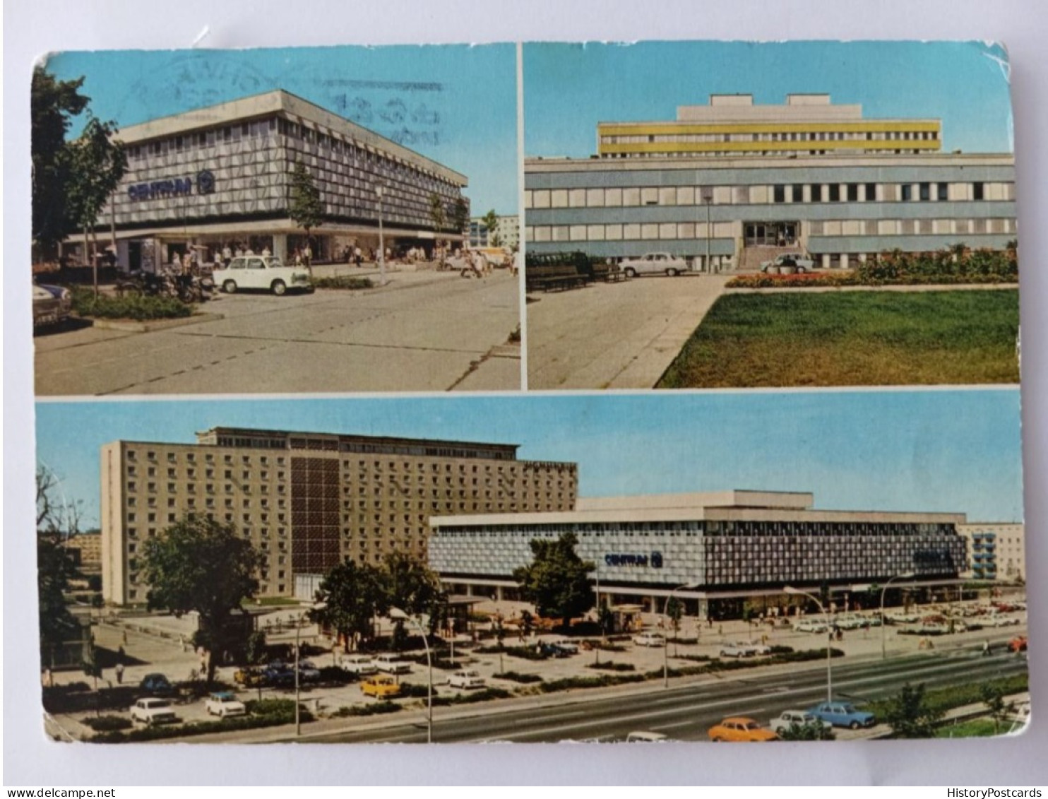 Schwedt/Oder, Warenhaus, Krankenhaus, Hotel, DDR, 1977 - Schwedt