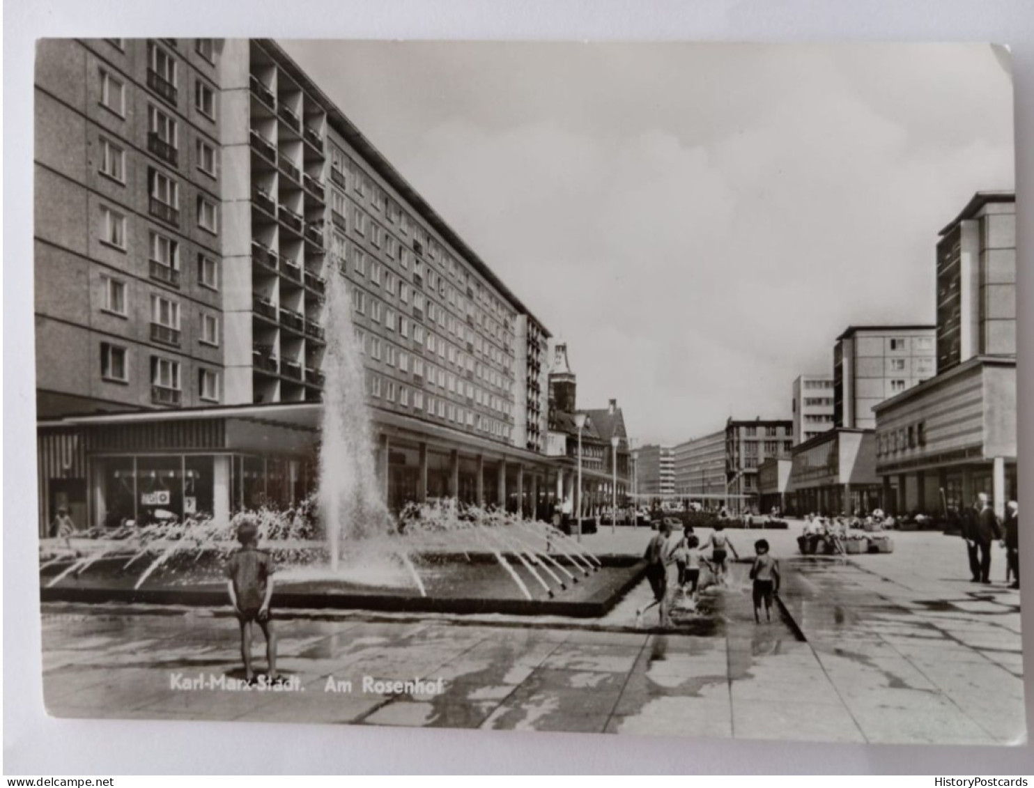 Karl-Marx-Stadt, Am Rosenhof, Kinder Im Brunnen, 1972 - Chemnitz (Karl-Marx-Stadt 1953-1990)