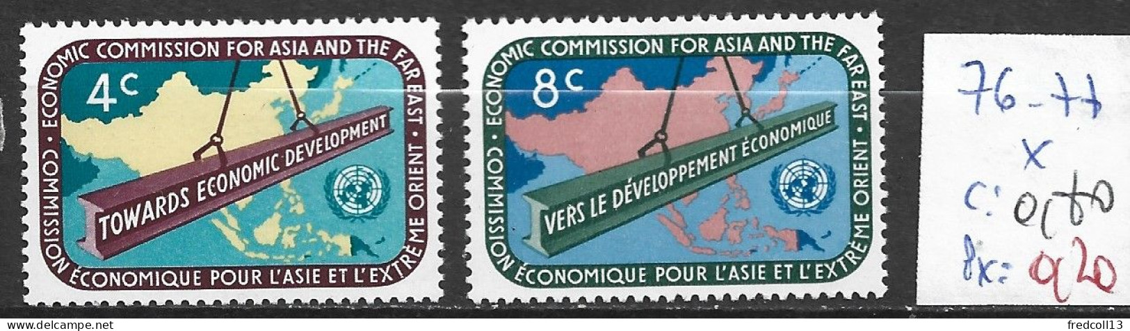 NATIONS UNIES OFFICE DE NEW-YORK 76-77 * Côte 0.80 € - Unused Stamps