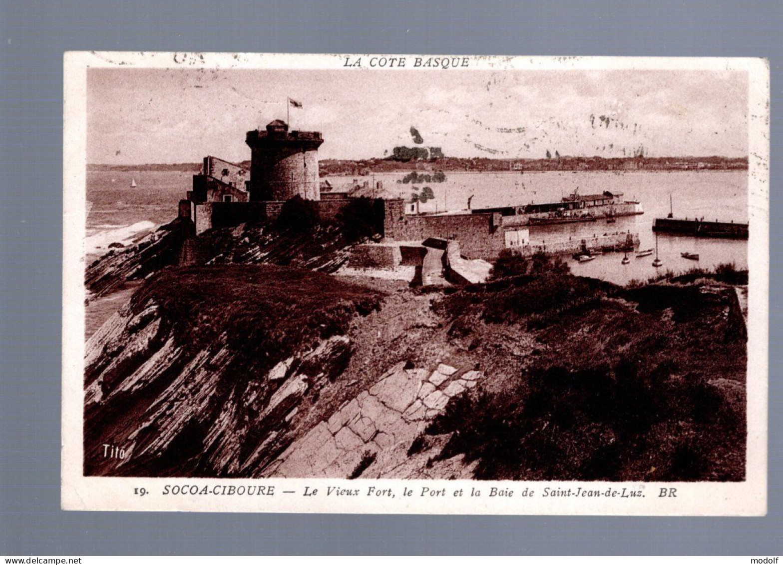 CPA - 64 - Socoa-Ciboure - Le Vieux Fort, Le Port Et La Baie De Saint-Jean-de-Luz - Circulée En 1940 - Ciboure