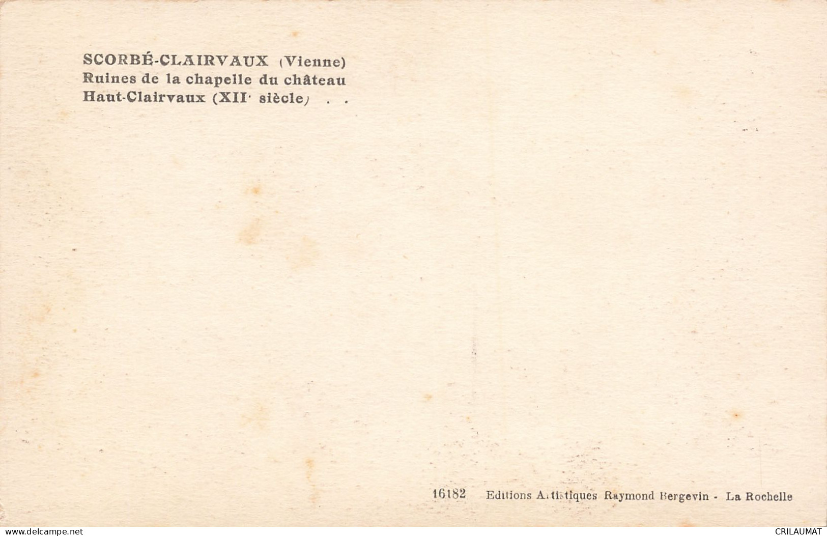 86-SCORBE CLAIRVAUX-N°T5268-A/0263 - Scorbe Clairvaux
