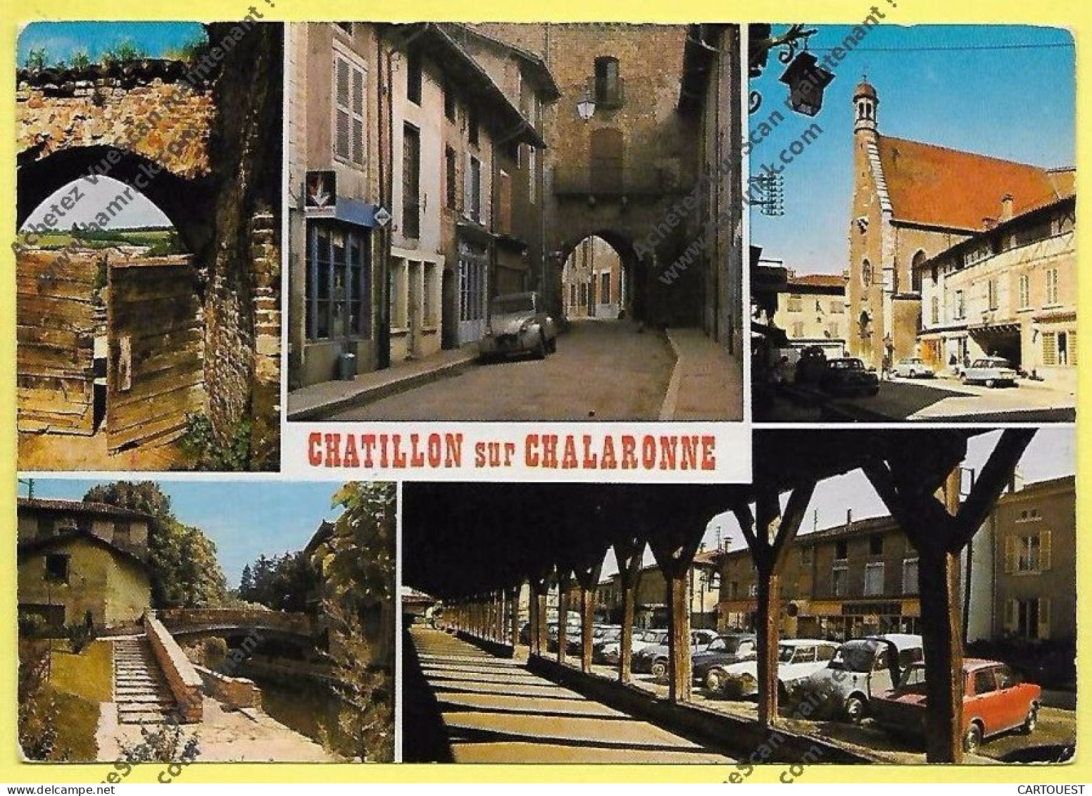 CPSM 01  CHATILLON SUR CHALARONNE (2 CV ) - Châtillon-sur-Chalaronne