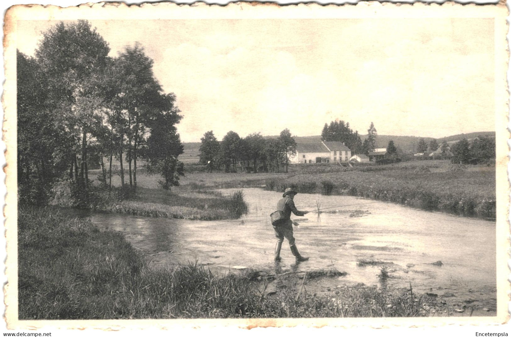 CPA Carte Postale Belgique  Lavacherie-sur-Ourthe  Pêche à La Truite Dans L'Ourthe 1958  VM77710 - Sainte-Ode