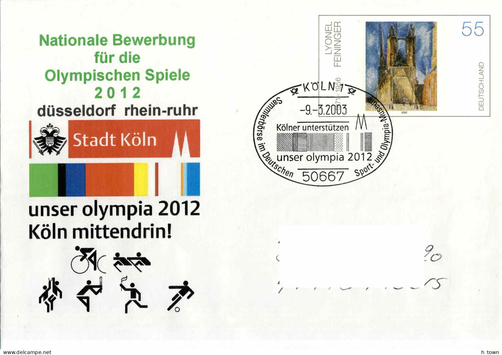 230  Jeux Olympiques 2012. Ville Candidate En Allemagne - Olympic Games London, German Candidate. Cycling Rowing Basket - Eté 2012: Londres