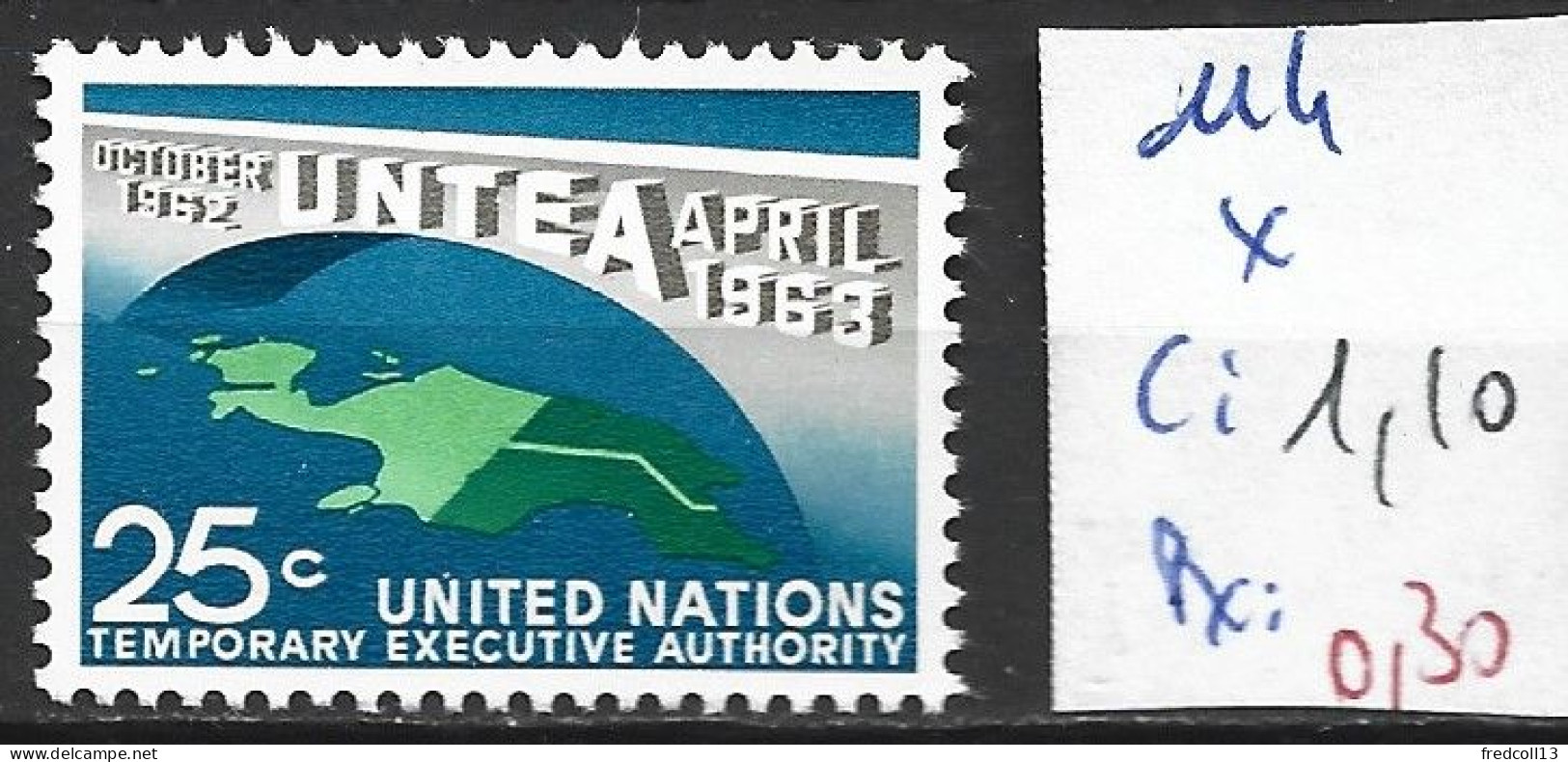 NATIONS UNIES OFFICE DE NEW-YORK 114 * Côte 1.10 € - Unused Stamps