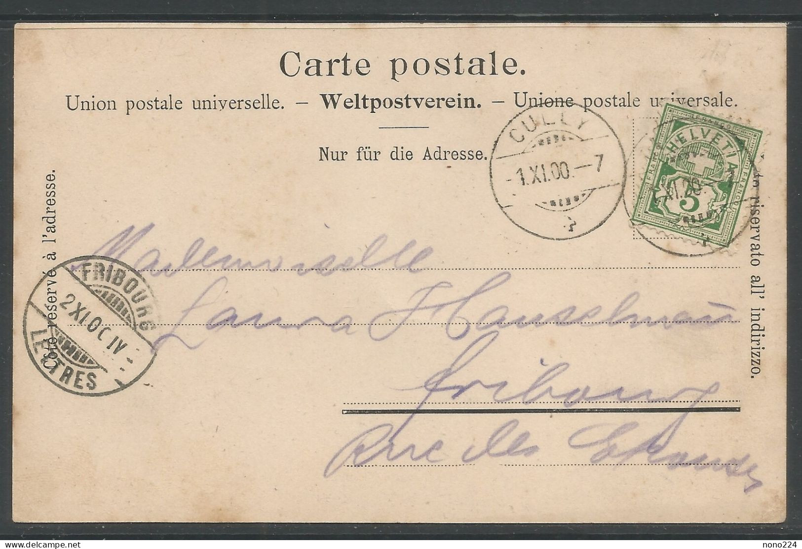 Carte P De 1900 ( Cully ) - Cully