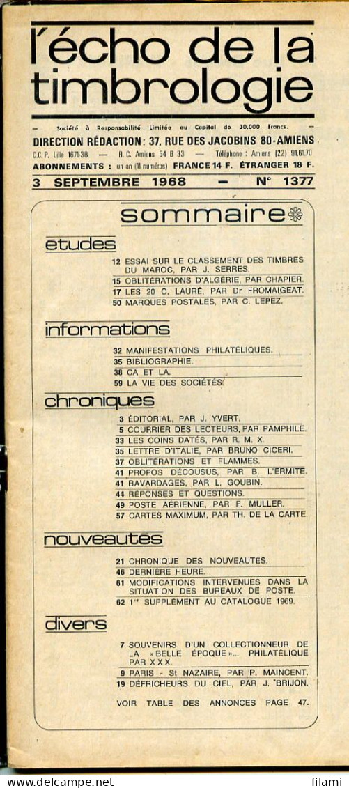 L'écho De La Timbrologie,20c Napoleon Lauré,accident Aérien,taxe Sovietique,marque P,Petain,Algérie,Mercure-Céres,gréve - Frans (vanaf 1941)